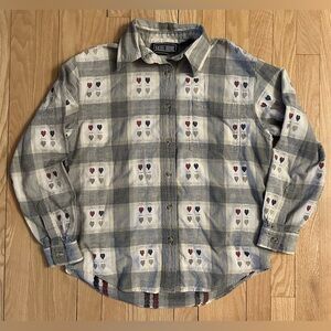 Rachel Brooke Vintage Button Up Long-Sleeved Women’s Shirt, Size M